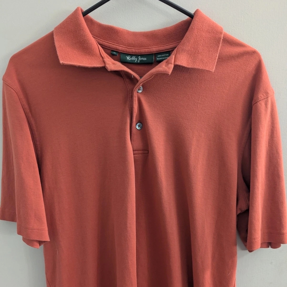 Bobby Jones Orange Polo Shirt Classic Casual Design